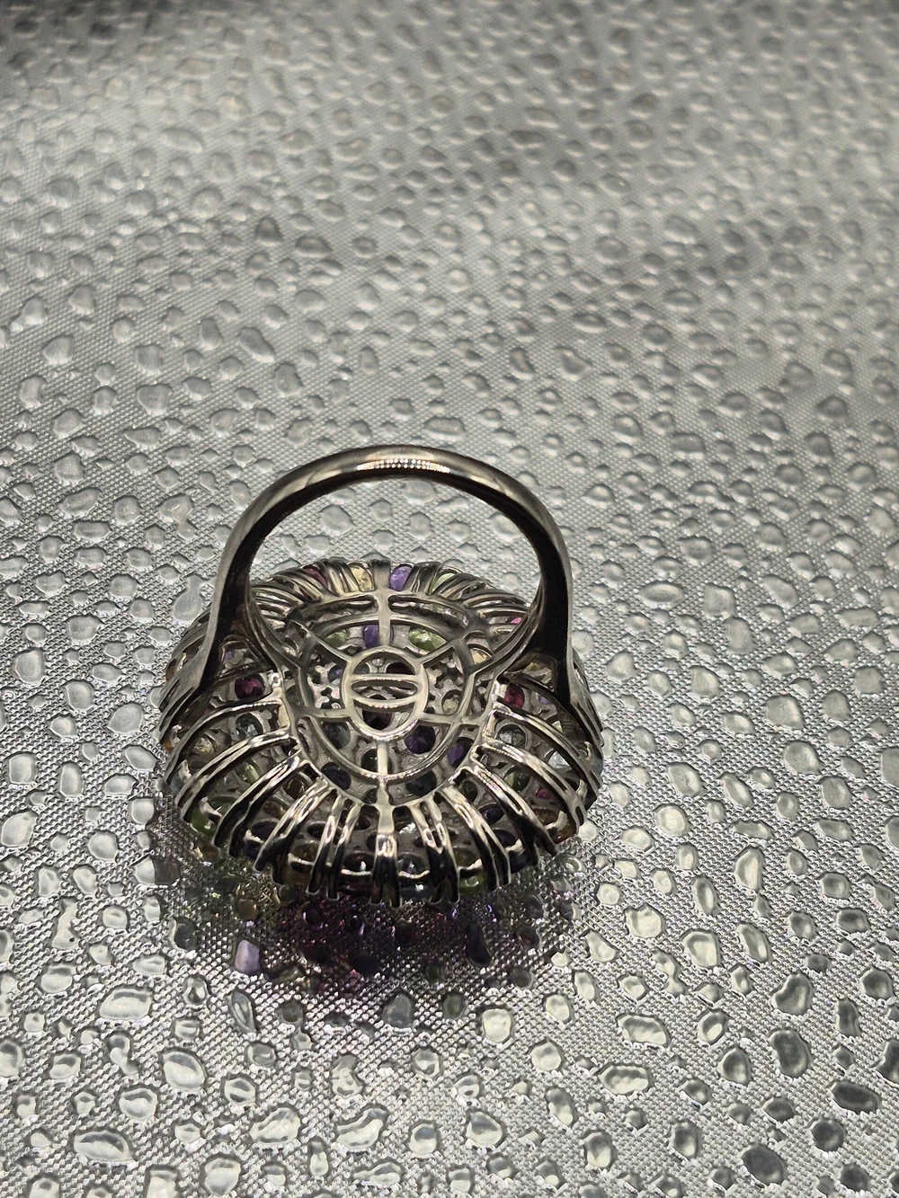 Evertrue Genuine Multi-Gemstone Dome Ring in Mixed Colors